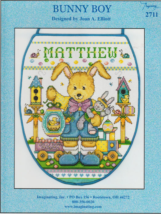 Imaginating Bunny Boy 2711 Easter cross stitch pattern