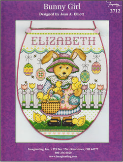Imaginating Bunny Girl 2712 Easter cross stitch pattern