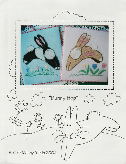 Mosey 'n Me Bunny Hop 172 rabbit cross stitch pattern