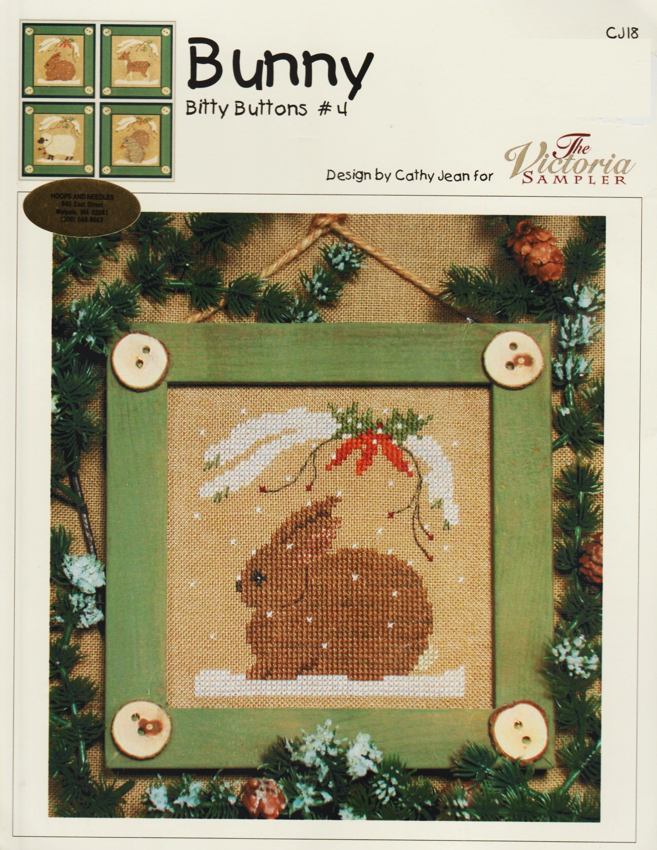 Victoria Sampler Bunny C18 cross stitch pattern