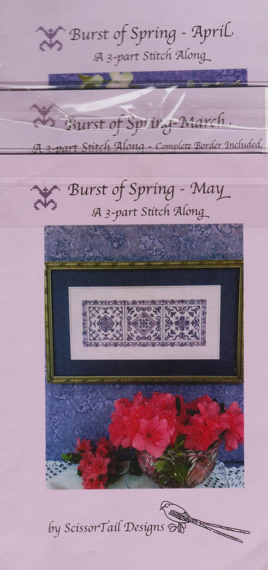 ScissorTail Designs Burst of Spring series cross stitch pattern