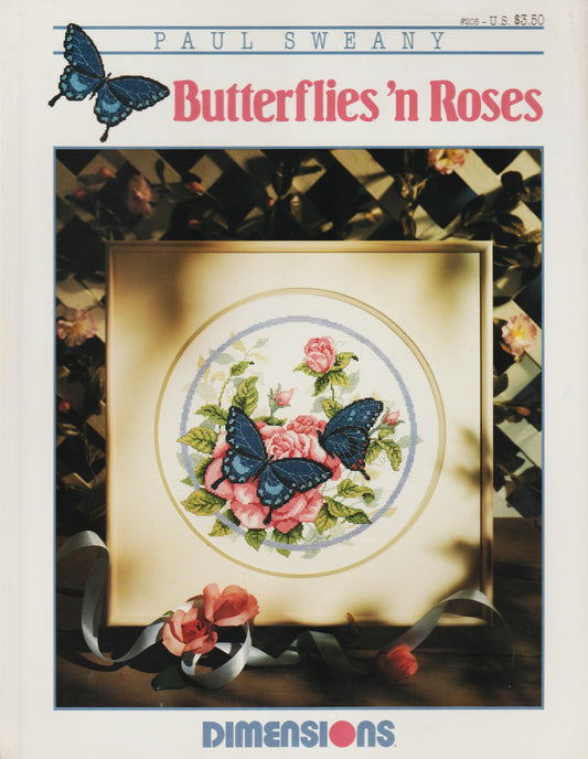 Dimensions Butterflies 'n Roses 205 cross stitch pattern