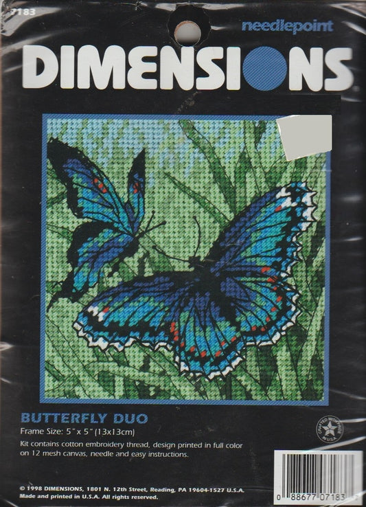 Dimensions Butterfly Duo 7183 needlepoint kit