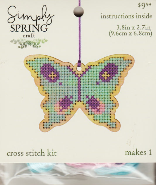 JoAnn's Butterfly Ornament cross stitch kit