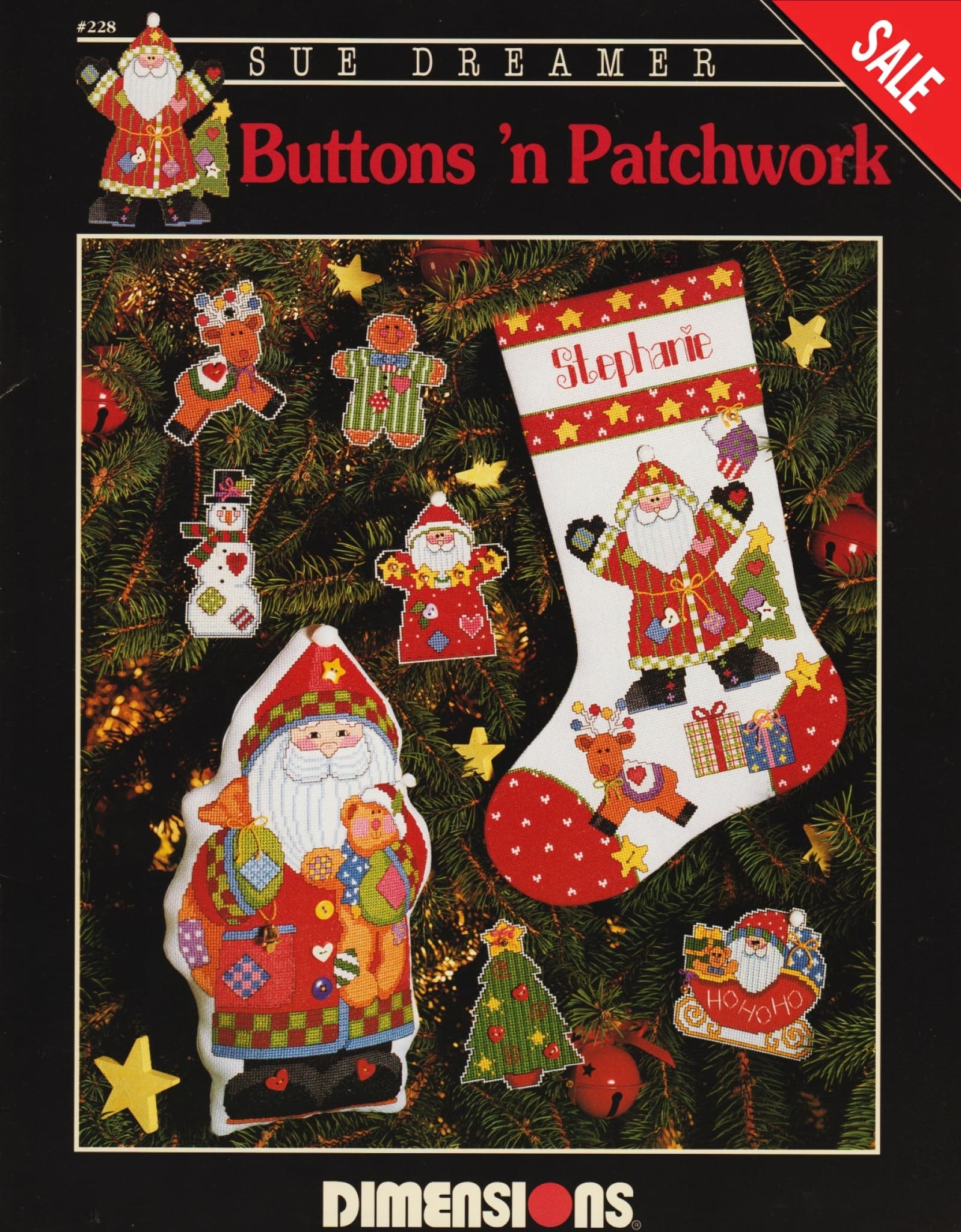 Dimensions Buttons 'n Patchwork 228 cross stitch pattern