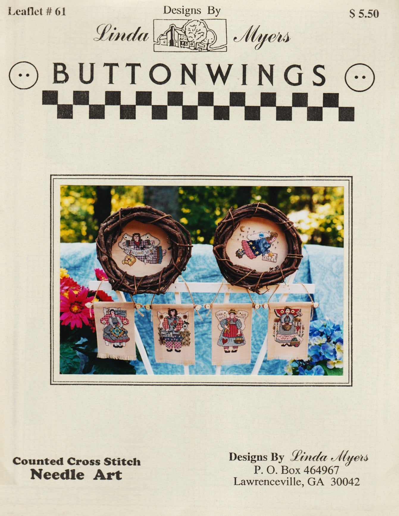 Linda Myers Buttonwings 61 cross stitch pattern
