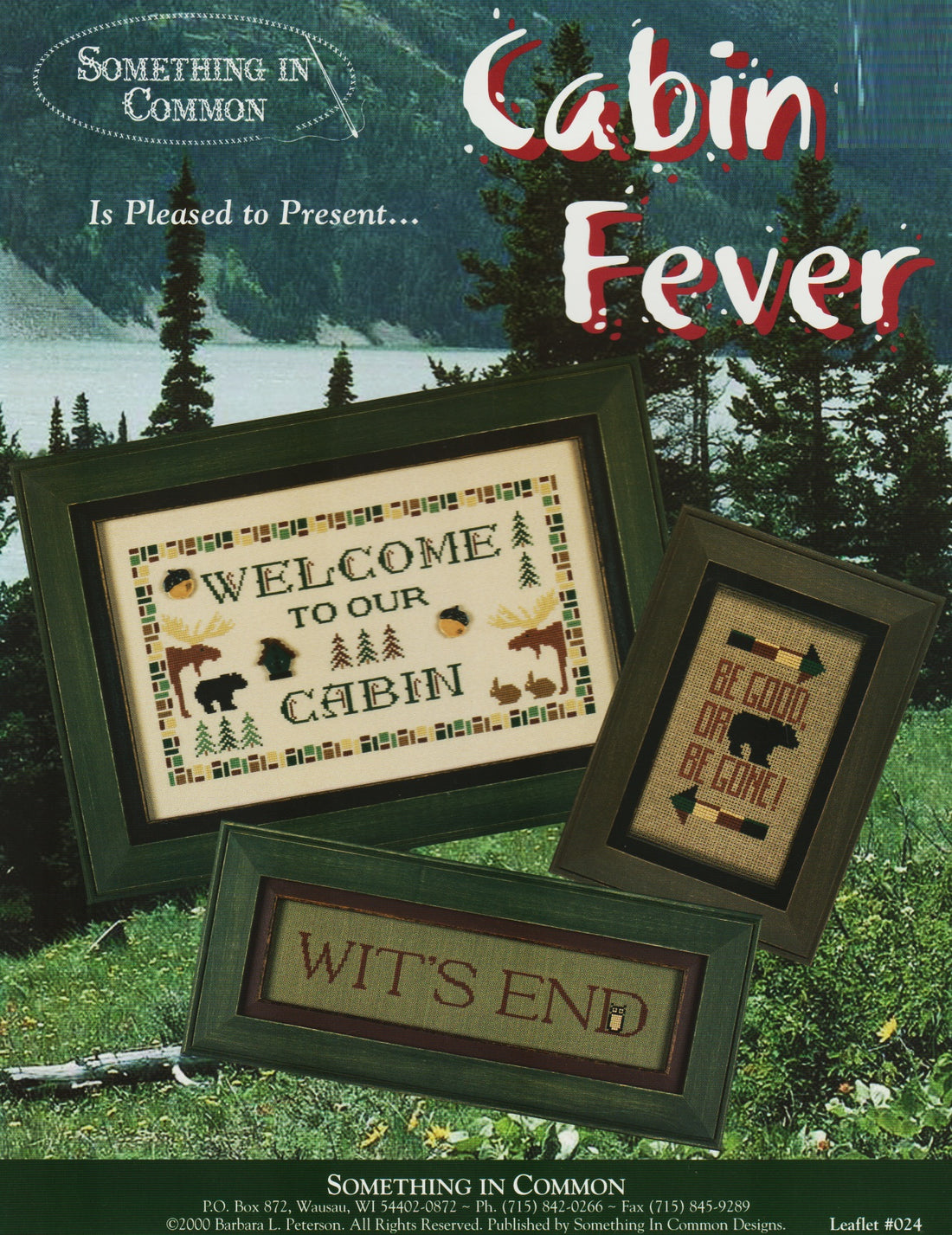 Cabin Fever pattern – Sandra's Stitch Stash