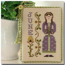 Little House Needleworks Calendar Girl - June cross stitch pattern