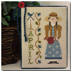 Little House Needleworks Calendar Girls - April cross stitch pattern