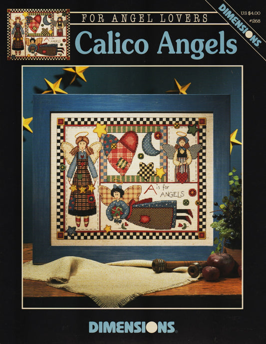 Dimensions Calico Angels 268 cross stitch pattern