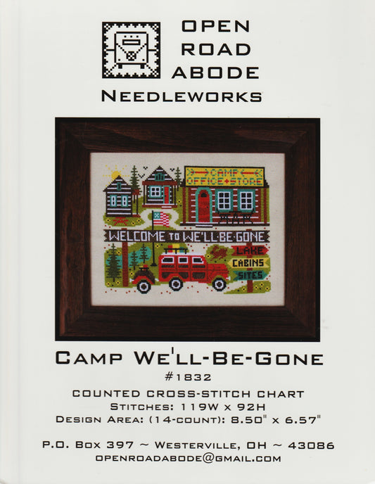 Open Road Abode Needleworks Camp We'll-Be-Gone cross stitch pattern