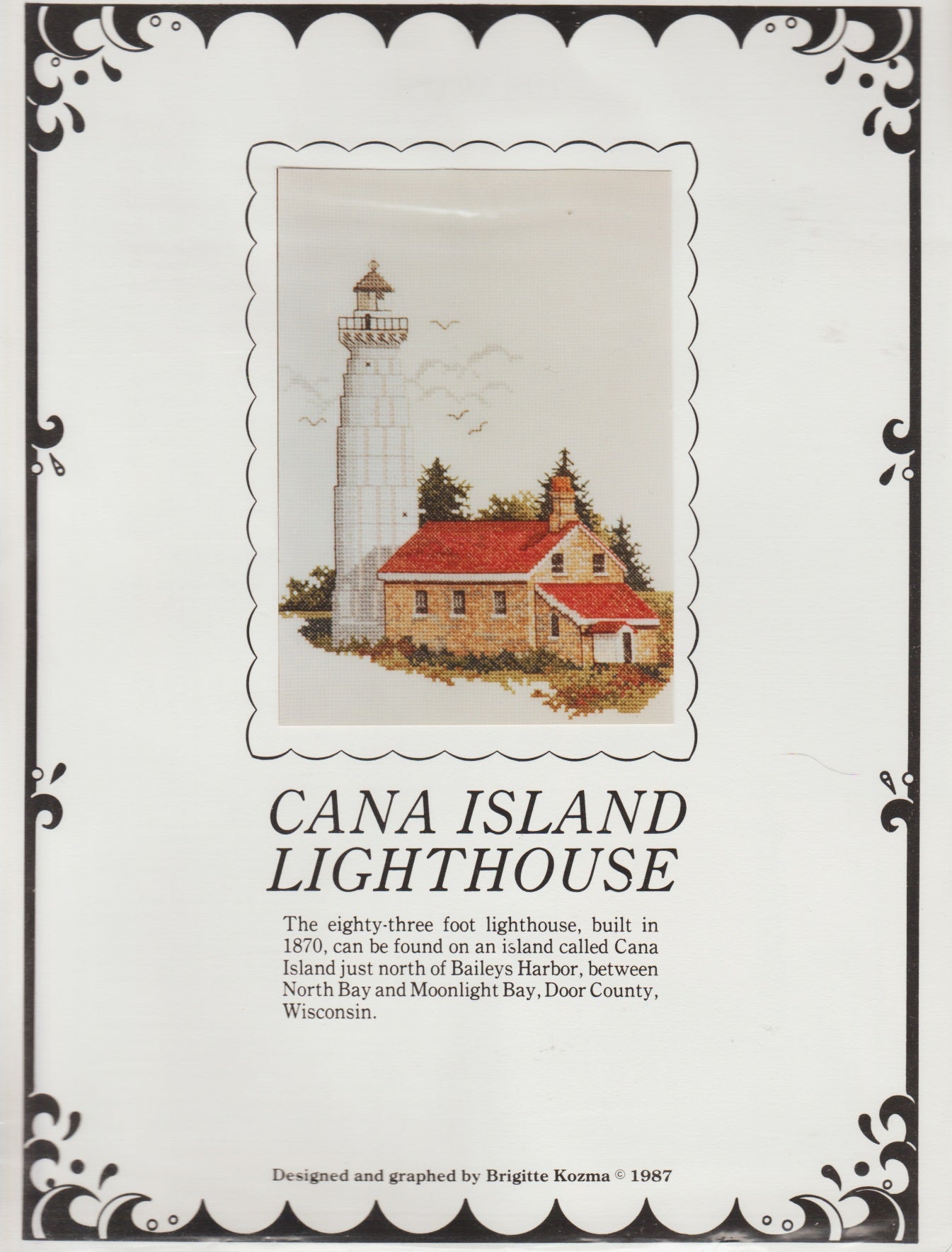 Brigitte Kozma Cana Island Lighthouse cross stitch pattern