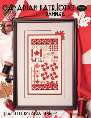Jeannette Douglas Designs Canadian Patriotic Sampler cross stitch pattern