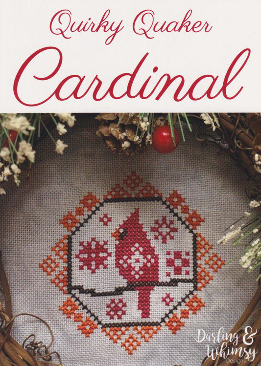 Darling & Whimsy Cardinal cross stitch pattern