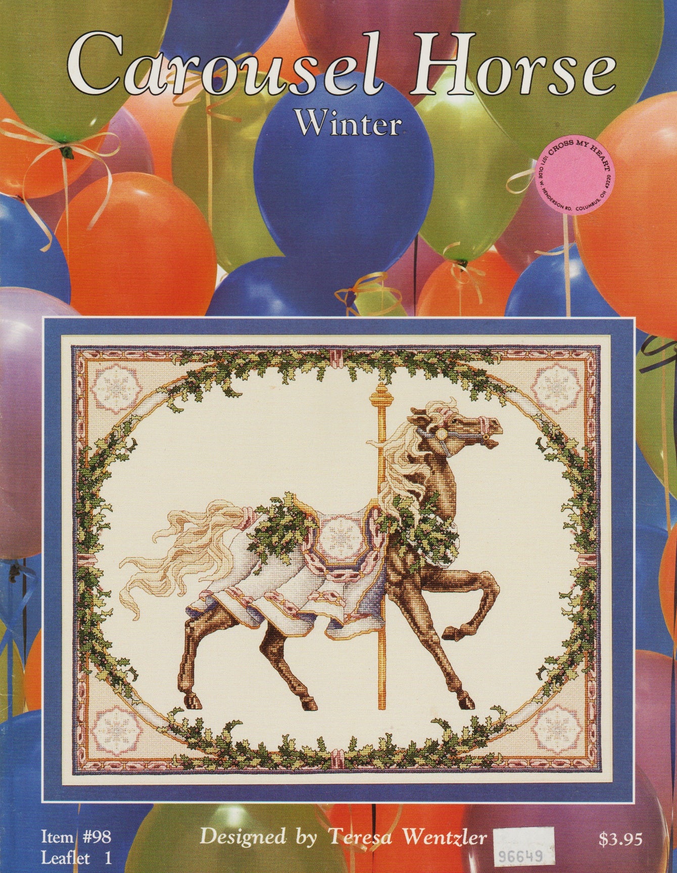 Just CrossStitch Teresa Wentzler Carousel Horse Winter cross stitch pattern