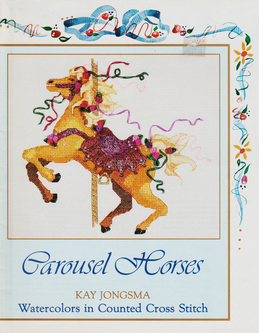 Quest Fine Arts Carousel Horses 87001 cross stitch pattern