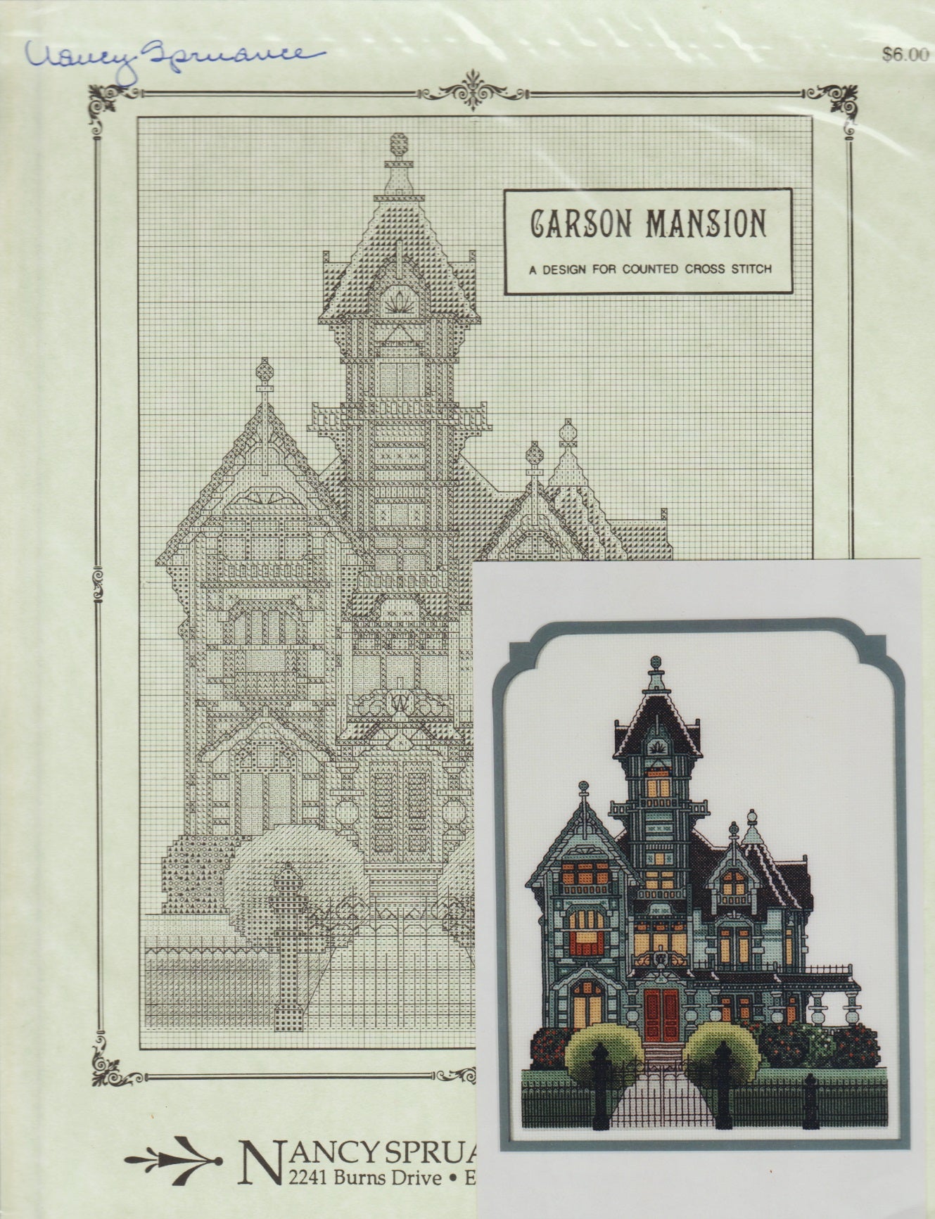 Nancy Spruance Carson Mansion cross stitch pattern