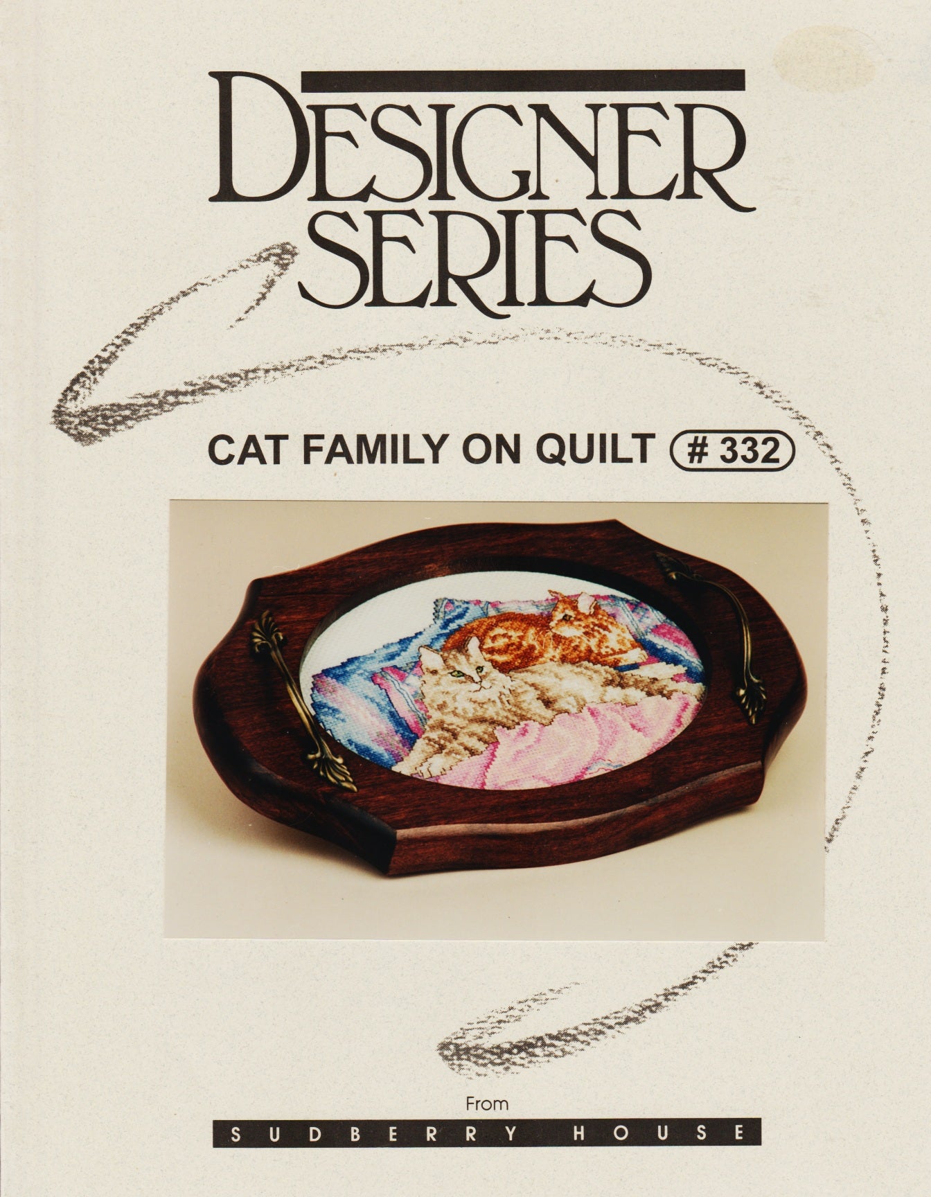 Sudberry House Cat Family on Quilt 332 cross stitch pattern