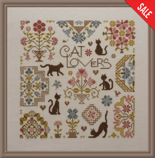 Jardin Prive Cat Lovers cross stitch pattern