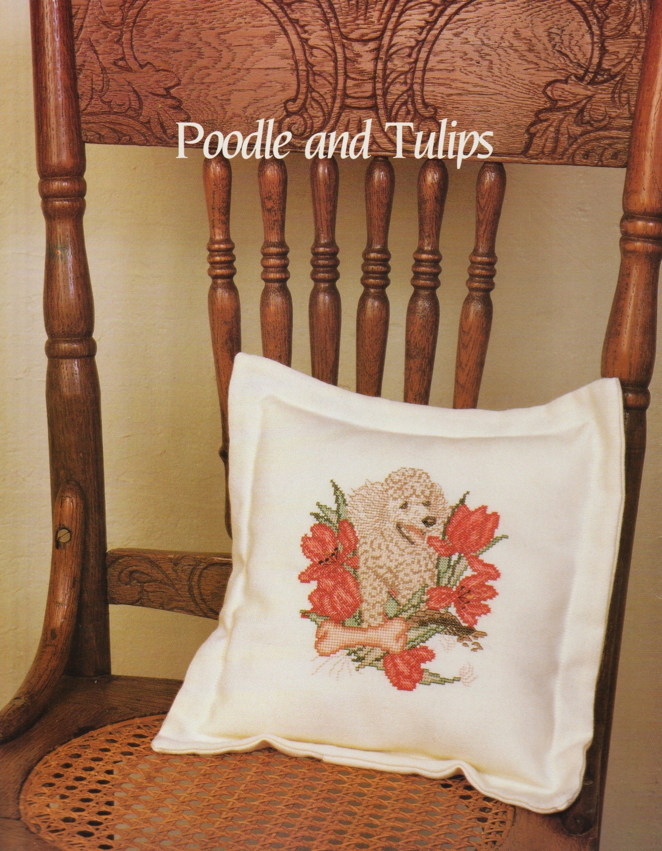 Cat and Fish Bowl - Poodle and Tulips pattern