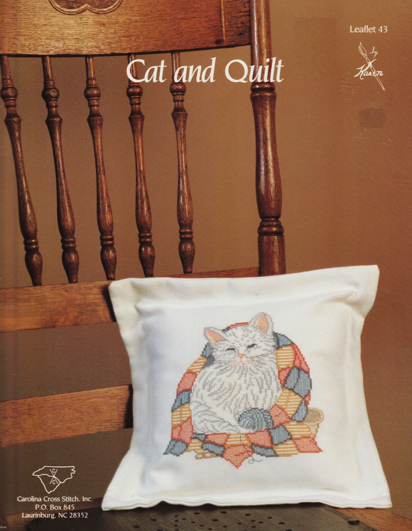 Carolina Cross Stitch Cat and Quilt - Puppy and Slipper 43 cross stitch pattern