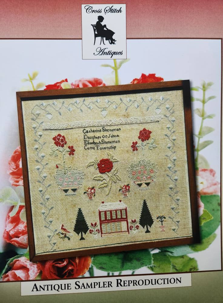Cross Stitch Antiques Catharine Shenaman 1840 cross stitch sampler reroduction pattern