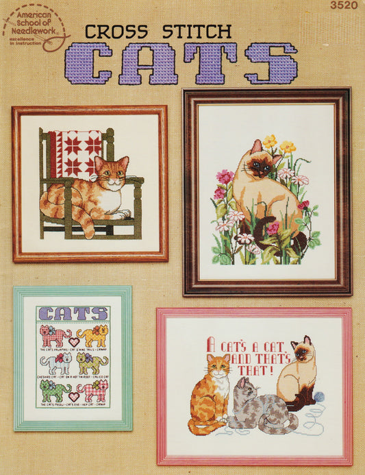 American School of Needlework Cats 3520 cross stitch pattern