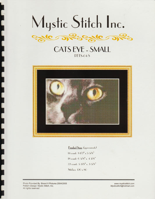 Mystic Stitch Cats Eye - Small PETS-04S cross stitch pattern