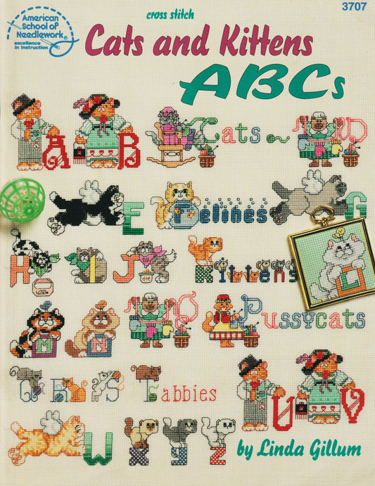 American School of Needlework Cats and Kittens ABCs 3707 cross stitch pattern