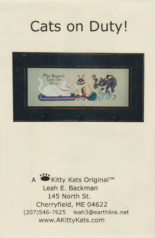 Kitty Kats Originals Cats on Duty! cross stitch pattern