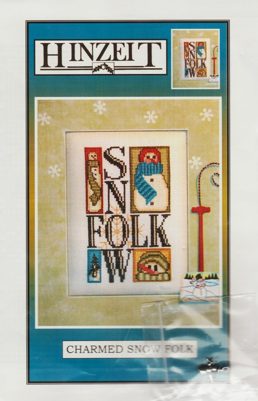 Heinzeit Charmed Snow Folk christmas snowman cross stitch pattern