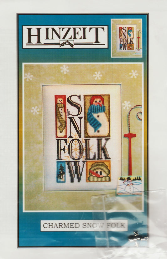 Heinzeit Charmed Snow Folk christmas snowman cross stitch pattern