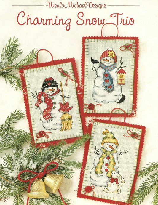 Ursula Michaels Designs Charming Snow Trio cross stitch pattern
