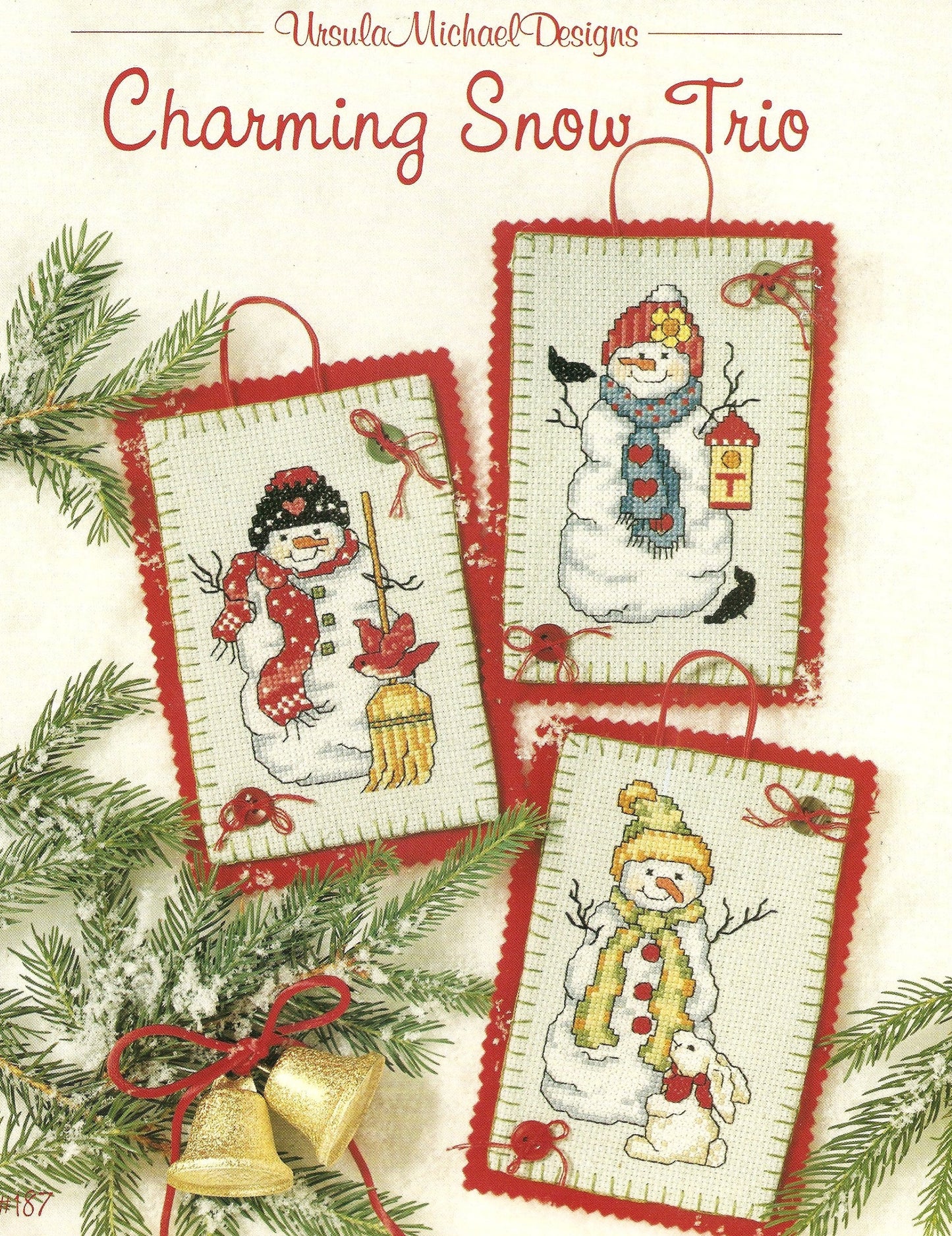 Ursula Michaels Designs Charming Snow Trio cross stitch pattern