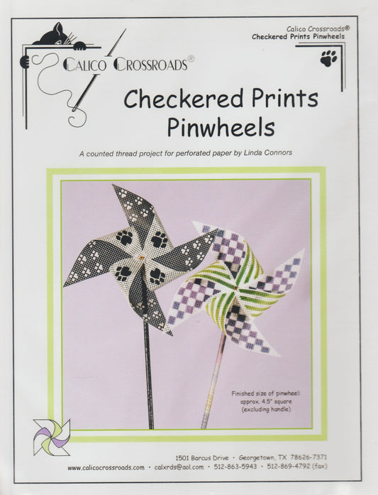 Calico Crossroads Checkered Prints Pinwheels cross stitch kit