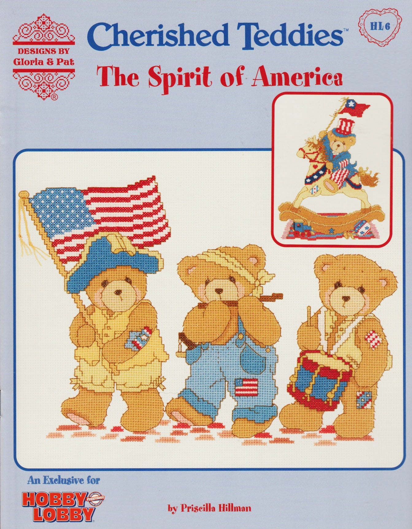 Gloria & Pat Cherished Teddies The Spirit of America HL6 cross stitch psttern