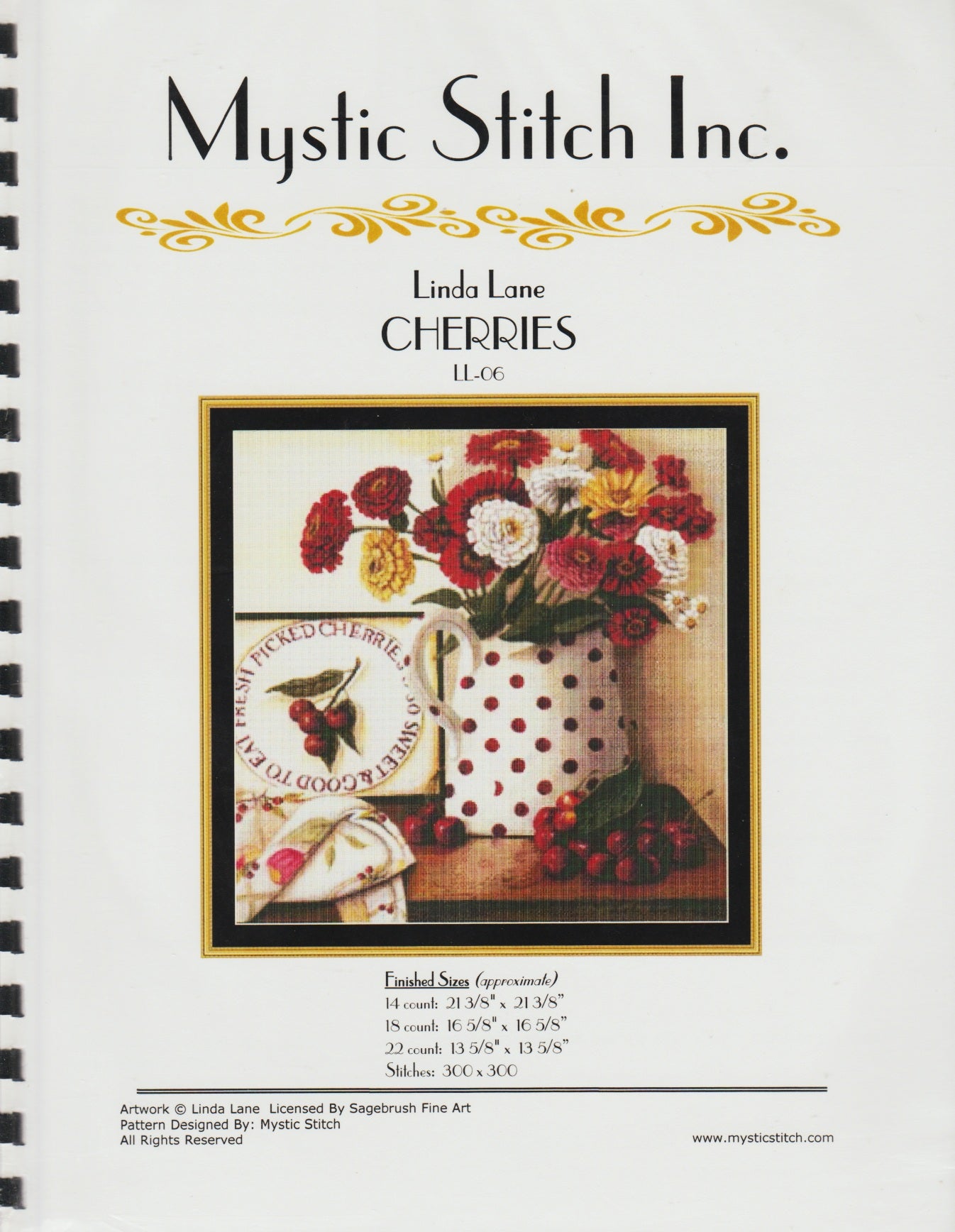 Mystic Stitch Cherries LL-06 cross stitch pattern