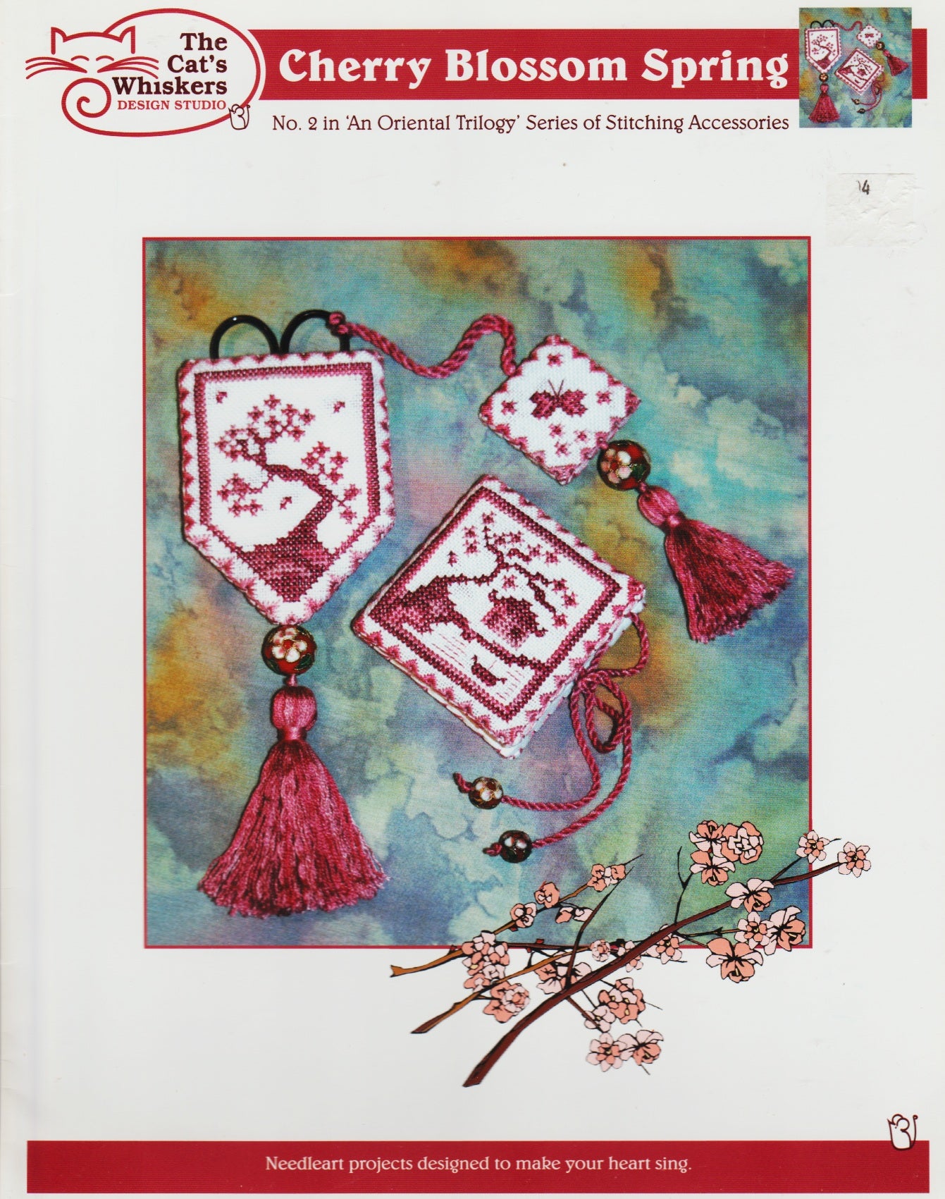 The Cat's Whiskers Cherry Blossom Spring cross stitch pattern