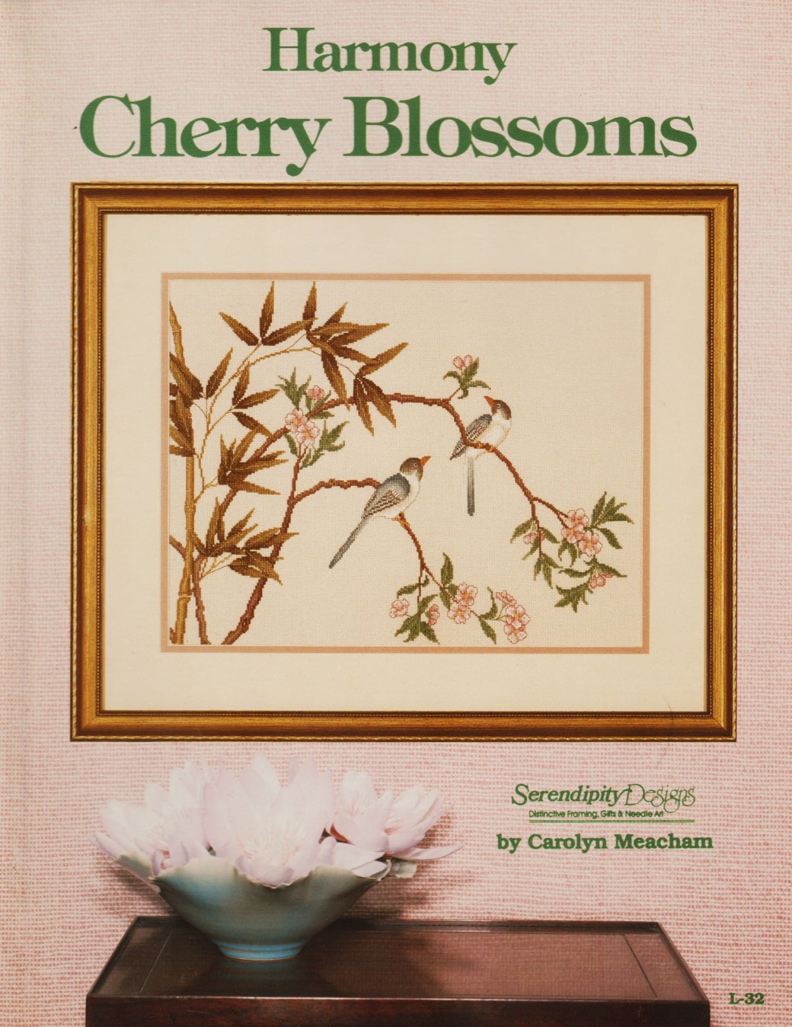 Serendipity Designs Cherry Blossoms asian flowers cross stitch pattern