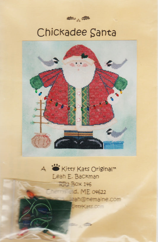 Kitty Kats Original Chickadee Santa cross stitch pattern