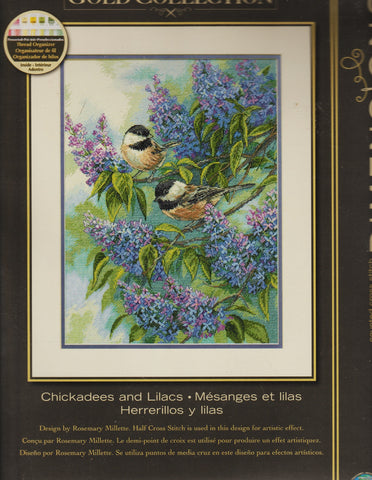 Dimensions Chickadees and Lilacs 35258 cross stitch kit