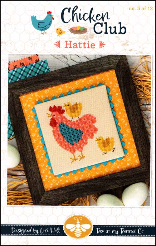 It's Sew Emma Chicken Club #3 - Hattie cross stitch pattern