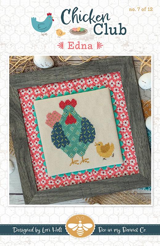 It's Sew Emma Chicken Club #7 - Edna cross stitch pattern