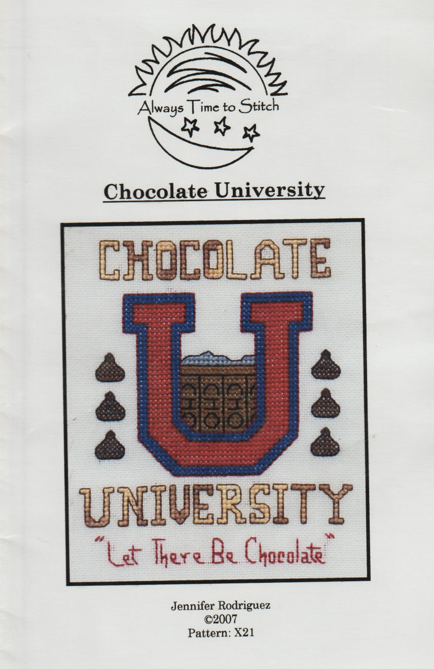 Always Time to Stitch Chocolate University cross stitch pattern