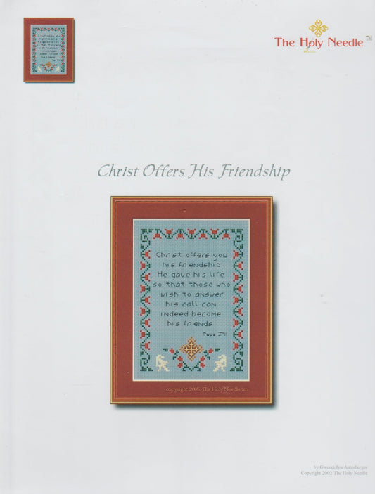 The Holy Needle Christ Offers His Friendship cross stitch pattern