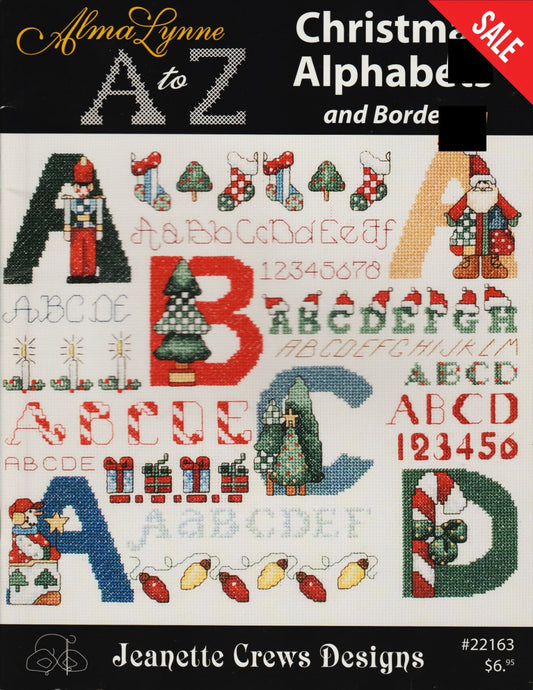 Jeanette Crews Alma Lynne Christmas Alphabet and Borders 22163 cross stitch pattern