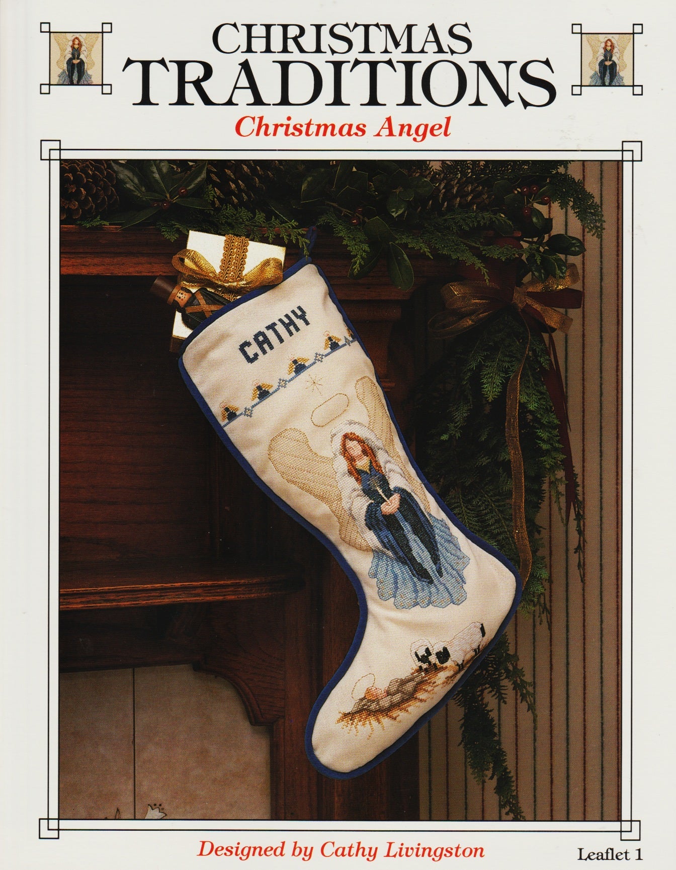 Just CrossStitch Christmas Angel 1 stocking cross stitch pattern