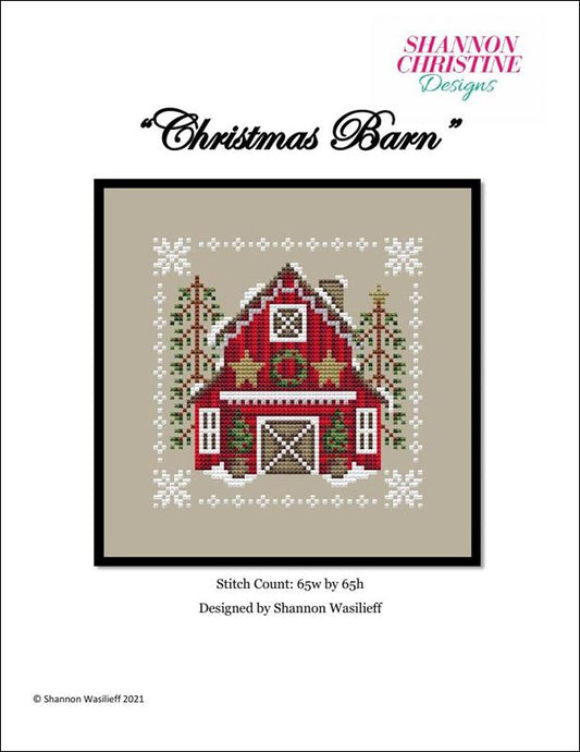 Shannon Christine Christmas Barn cross stitch pattern