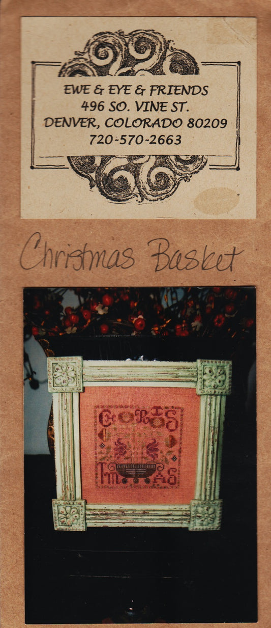 Ewe & Eye Christmas Basket cross stitch pattern