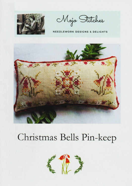 Mojo Stitches Christmas Bells Pin-keep cross stitch pattern